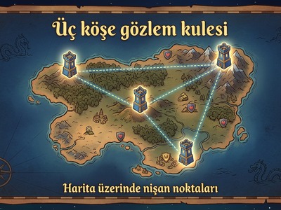 ÜçKöşeGözlemKulesi FPS oyun modu, üç gözlem noktası haritası